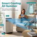 SereneLife Portable AC Unit and Heater, Adjustable Temperature with 12,000 BTU Cooling & Heating, Smart Wi-Fi Control, Dehumidifier & Fan Modes, Portable AC Units for Rooms with Window Mount Kit White