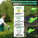 Weed Wacker Electric - Rechargeable weedwacker/Edger Lawn Tool/Cordless Weed Wacker/Weed Trimmer.It Comes with 2 Batteries and Four Types of Blades.It is a Yard Maintenance Must Haves