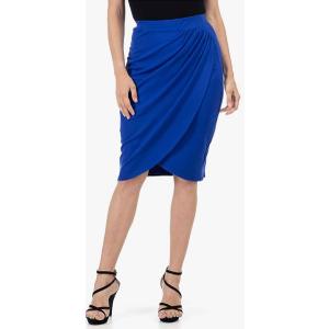 24seven Comfort Apparel Elastic Waist Knee Length Tulip Pencil Skirt Size L