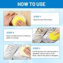 2PCS White Shoe Cleaner Cream, Multipurpose No-Wash Cleaning Solid Paste, MultiFunctional Sneaker Cleaner with Sponge Removes Stains for Sneakers