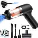 Mini Cordless Handheld Car Vacuum Cleaner/Air Blower, 18000PA Strong Suction, Rechargeable Dust Buster/Hand Pump with Brushless Motor, Low Noise One-Click Dust Removal for Car Home Office Cleaning