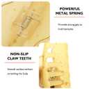 Gemini Constellation Hair Claw with Rhinestones and Pearls, Yellow Personalized Acetate Hair Clip for Women Gift 1 Piece