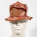 Scary Face Hat Realistic Human Face Costume Hat Brown Latex Halloween Creepy Pouting Crying Cosplay Headgear for Adult