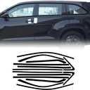 Side Window Trim Chrome Delete Blackout Overlay Kit Pre-Cut Vinyl Compatible for Toyota Highlander 2015-2021