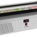 KoolMore KM-CGDR-6P 45 in. 6-Pan Countertop Ice Cream Display Freezer with Curved Glass Top, ETL Listed