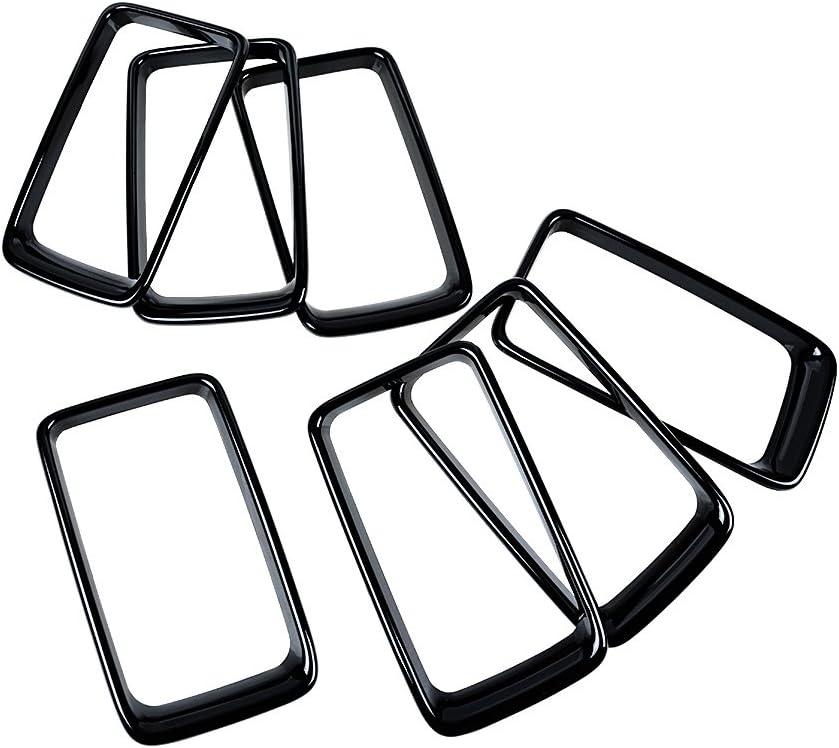 Anzios 7PCs Glossy Black Honeycomb Front Grille Grill Compatible with 2014-2016 Cherokee