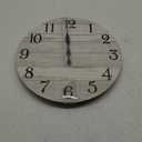 Wall Clock Battery Operated 16 Inch Large Gray Silent Non Ticking Country Rustic Design Vintage Retro Decorative for Bathroom Kitchen Bedroom