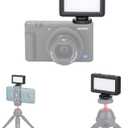 Kiwifotos Mini LED Video Light for Sony ZV-1F ZV1F ZV-1 II ZV1 ZV-E10 II ZVE10 Canon PowerShot V1 EOS R50 V & More Cameras, Flash Attachment Accessories for Vlog Shooting Record, Portable Rechargeable (Black)