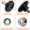 Watch Back Opener Tool Kit, Stainless Steel 5537 Case Back Remover for Rolex/Tudor 29.5mm/ 36.5mm