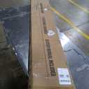 28x84 Inch Glass Sliding Barn Door Slab and 5ft Hardware Kit Included, 5 Frosted Glass, LVL Wood Panel Covered with White Water-Proof Scratch-Proof PVC Surface, Simple DIY Assembly