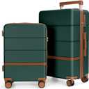 Luggage Sets, 2 Piece Suitcase set with wheels Tsa Lock 20/24 inchi Hardshell Waterproof Travel Suitcases luggage for Women/Men/Family (Dark Green), 2pcs
