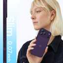 for iPhone 17 Pro Max Case, [Ribbed Non-Slip Sides] [Military-Grade Drop Protection] [Full Camera Protection] Anti-Yellow Soft-Touch Shockproof Slim Phone Case for iPhone 17 Pro Max, Purple