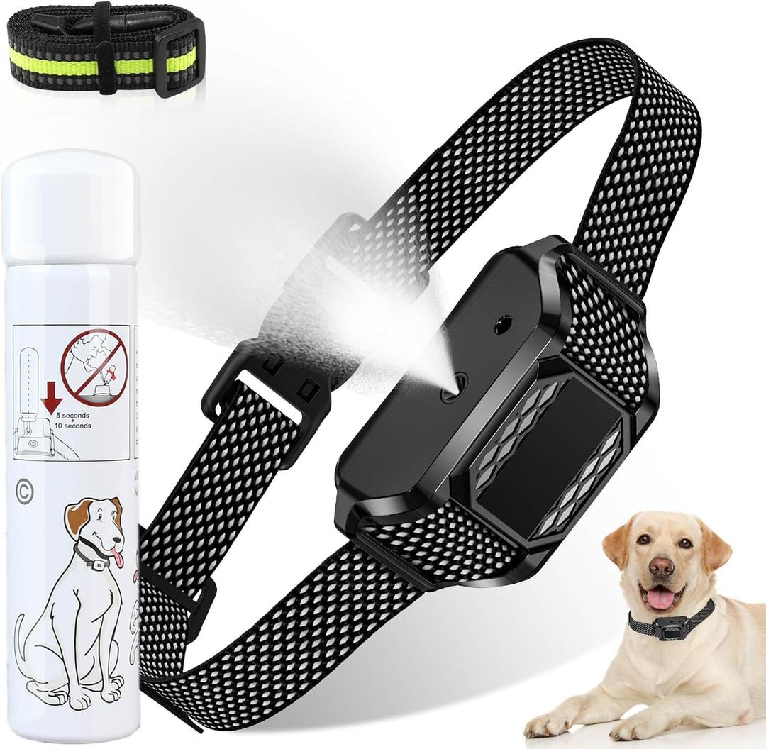 Citronella Bark Collar, Spray Dog Training Collar, Safer Citronella Dog Bark Collars, Humane Spray Bark for L/M/S Dogs IP65 Waterproof Dog Spray Bark Collar [1* Spray Refill]