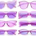 Dwenarry Party Sunglasses Bulk Black Sunglasses Pack Party Favor Retro Multipack Glasses Set for Women 8/12 Pack