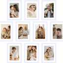 10 Packs 5x7 Picture Frame Bulk, Display 4x6 with Mat or 5x7 Without Mat, White Gallery Frame Set, 5 by 7 Frames Bulk Set of 10, Collage Wall Decor Photo Frame Set for Wall and Tabletop, White