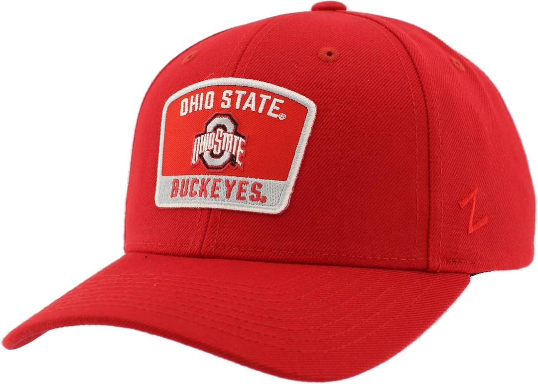 Ohio State Buckeyes NCAA Officially Licensed Hat Competitor Patch Switchback Team Color, Red