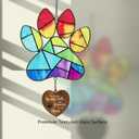 Dog Memorial Gifts for Loss of Dog, Pet Sympathy Suncatcher, Bereavement Keepsake Stained Glass Suncatchers for Windows