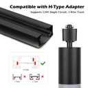 YuLuoXiang H  13FT H Track Lighting Rails Kit, Black 3 Wire Track, Single Circuit, Power Feed and Connectors Included, Mount Hardware for 120V Indoor Track Spotlights