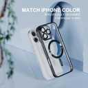 Misea Magnetic for iPhone 16 Pro Case Compatible with MagSafe [Never Yellowing] [Military Grade Drop Protection] Full Camera Lens Protector Plating Soft Clear Phone Case for Women 6.3", Black