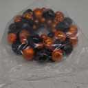 Halloween Wreath for Front Door, 13 inch Small Halloween Ball Wreath with Pumpkins Bats Shatterproof Front Door Wreaths Orange/Black Ball Ornament for Wall Mantel Porch Indoor Outdoor Decor