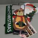 YEAHOME Outdoor Christmas Decorations, 3 Metal Snowman Santa Claus Deer Decorative Garden Stakes for Christmas Outdoor Yard, Xmas Signs for Home Outside Yard Lawn Porch Pathway Xmas Decor (Yhmd-488)