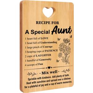 Aunt Birthday Gifts from Niece Nephew Best Auntie Ever Gift Ideas Happy Birthday Aunts Cutting Board Gifts for Favorite Aunt Mothers Day Presents for Aunts Christmas Gift from Kids, 13"L x 8"W x 0.5"Th