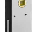 Storm Door Mortise Lock Body, Mortise Lock Replacement Parts for Old Storm Doors, 2-1/2" Handle PZ, Reversible Latch Bolt (Matte Black)