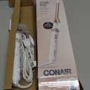Conair Double Ceramic -Inch Curling Iron, -Inch Barrel Creates Spiral Curls, Hair Curler for Use on Short to Medium Hair, White/Rose Gold