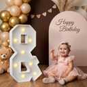 2.3FT Light up Letters, Large Marquee Letters &, 2.3 Feet Tall Big Sign & with Warm White Light for Birthday Wedding Proposal Engagement Graduation Party Backdrop Decorations