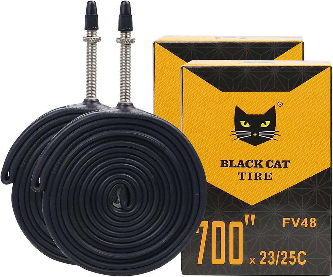 2 Pcs 700x23C/25C 700x28C/32C Bike Tubes, 48mm FV Presta Valve, 700C Bike Tire Tube for Road Bike