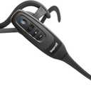 BlueParrott C400-XT Mono Bluetooth Wireless Headphones 96% Noise Canceling Trucker Headset with Mic, Convertible Over Head to Behind Neck Style with 300 ft. Wireless Range, 24 hrs. Talk Time, Black