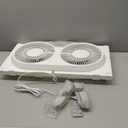 HOLMES 9" Twin Digital Window Fan, Reversible Airflow Blades, In/Out Exchange, 3 Speeds, Built-In Extender Panels, Ideal for Home, Bedroom or Office, Remote Control, White