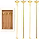 4Pcs Bumble Bee Cocktail Stirrers Swizzle Sticks Stainless Steel 7.5" Coffee Beverage Stir Sticks with Gold Decor Top for Mixing Cocktail, Hot Cocoa, Creamer