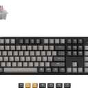 Keychron C2 Pro Wired Custom Mechanical Keyboard Full Size Layout QMK/VIA Programmable Macro RGB Backlit with Hot-Swappable Keychron K Pro Red Switch OEM Profile PBT Keycaps for Mac Windows Linux