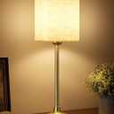 Cordless Table Lamp, 8000mAh, Dimmable, Ambient Light, 2700K, Touch Control, Portable, LED, Wireless, Rechargeable, Battery Operated, Desk Lamp, Kitchen Lamp, Fabric Shade, for Dining Room, Bedroom (17.9" Single)