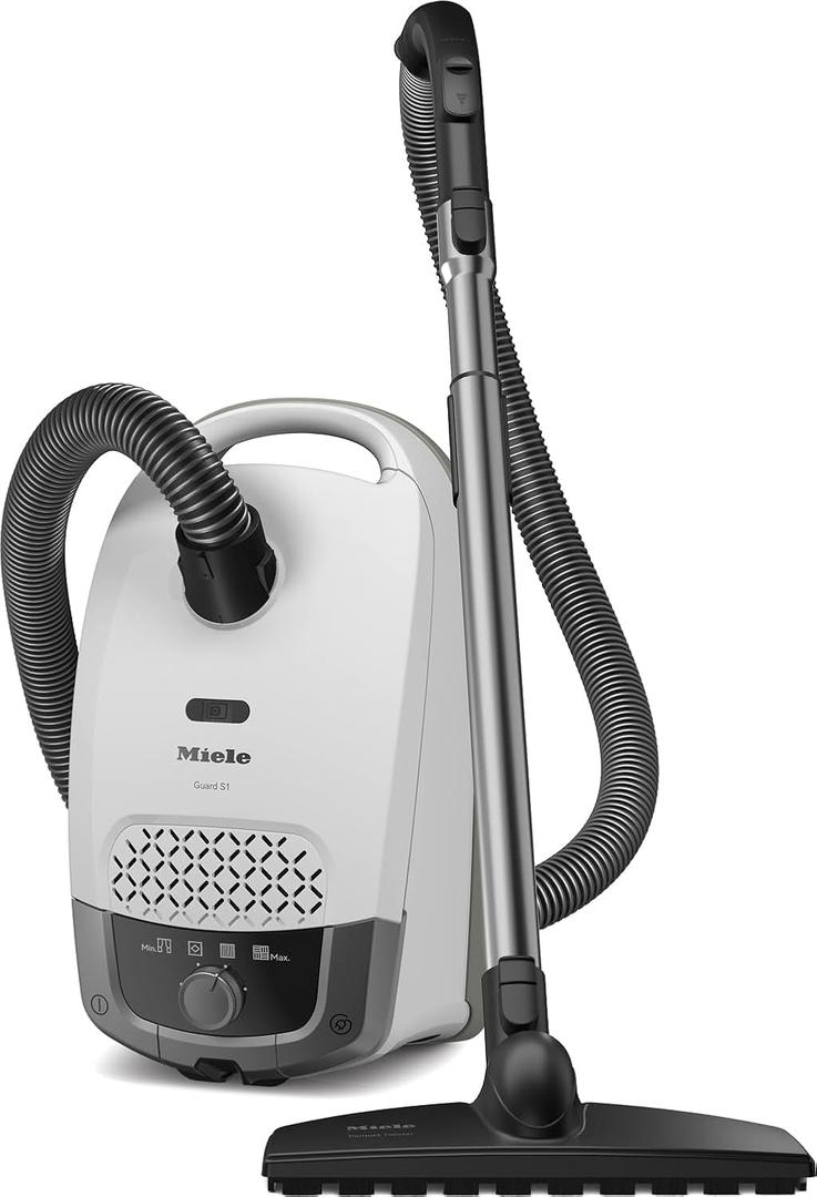 Miele Guard S1 Parquet Flex Bagged Canister Vacuum Cleaner with AirClean Plus Filter, Parquet Twister Brush, FiberTeQ Universal Floorhead & XL Flexible Crevice Tool Brilliant White