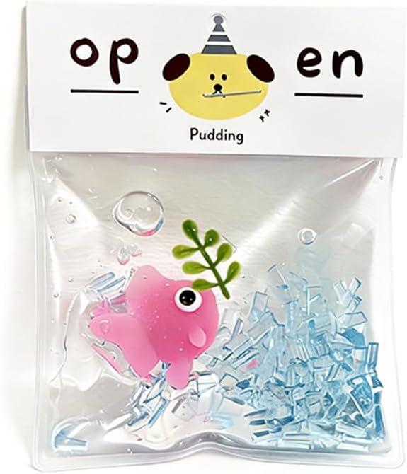 Kawaii Goldfish Squishy for Adults, Water Sensitive Fluid Squeeze Toy, PVC Sensory Stress Relief Fidget, Cute Scenecore Desk Decor