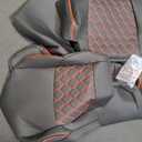 Huidasource Tacoma Front Car Seat Covers, 360° Full-wrap Truck Seat Cushion Cover Fit for Toyota Tacoma 2024-2026 SR, SR5, Limited, TRD Sport/Off-Road,Trailhunter Front Row(Front Pair/Black&Red)