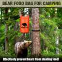 Foilswirl 1 Set Bear Food Bag for Camping Ultralight Food Hanging System Includes Waterproof Bear Bag, Nylon Ropes, Hooks for Camping Backpacking