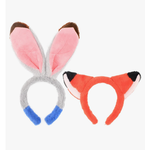 2 PCS Bunny and Fox Ears Headdband-Halloween Christmas Festival Theme Party Cosplay Costume Accessory for Kids and Adults