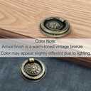 Drop Ring Handles Dresser Ring Pull Brass Oil-Rubbed Bronze 2 inch Diameter Cabinet Cupboard pulls Drawer Ring Handle knob 6Pcs