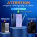 3 Pack for Samsung Galaxy S26 Screen Protector Tempered Glass + 3 Pack Camera Lens Protector, Military Grade Shatterproof, 9H Hardness, Fingerprint Unlock, HD Clear Case Friendly 6.3 Inch