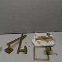 TNOMS 5-Piece Bathroom Hardware Set 23.6 Inch Gold Towel Bar Set Towel Bar Towel Ring Coat Hook and Toilet Paper Holder with Shelf Wall Mounted Stainless Steel Bathroom Accessories Set