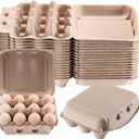 30 Pack Reusable Cardboard Egg Cartons - 3x4 Style, 12 Count, Dozen Chicken Egg Crates