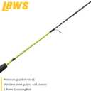 Lew's Crappie Thunder Spinning Fishing Rod, Light Power, Fast Action, Premium 2-Piece Graphite Blank, EVA Split Grip Handle