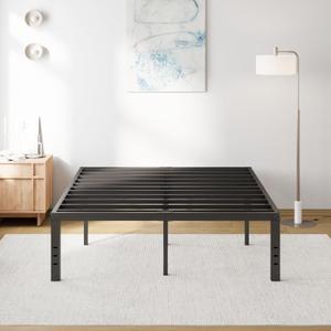 Full Size Bed Frame 18" Tall Heavy Duty Metal Platform Bed Frame,Sturdy Steel Frame,No Box Spring Needed,Noise-Free,Easy Assembly