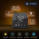 meross Smart Thermostat for Home, WiFi Thermostat Works with Matter, Alexa, Apple Home, Google Assistant, App & Voice Control, 7x24h Scheduling, Energy Saving, C-Wire Required