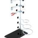 QWORK Laboratory Grade Metalware Set, Lab Support Stand Set with Iron Clamp Holder, Flask Clamp, and Condenser Stand