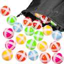 Skylety 30 Pieces Sticky Balls for Fabric Dart Board for Kids, Dart Hook and Loop Balls with Storage Bag, Safe Darts Game Accessories for Adults and Kids Indoor Outdoor Party Games, 6 Colors
