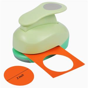 UCEC Paper Punch, 3 Inch XL Size Circle Punch Large Hole Puncher Paper Circles Craft Puncher Handmade Paper Punches for Crafting Scrapbooking Cards Arts Fun Projects Back to School Supplies